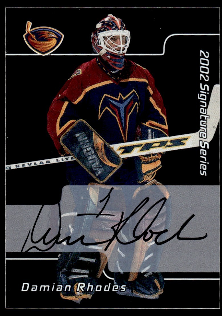 2001-02 Be a Player Signature Series Autographs Damian Rhodes Auto Atlanta