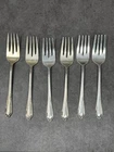 Reed & Barton Dancing Flowers Sterling Silverware Forks Set of 6 Vintage