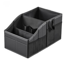 WHHMK Sturdy Leather Car Storage Support Up to 33 LB of Weight, Black
