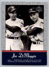2001 UD Pinstripe Exclusives  Joe DiMaggio JD41 w/Mantle