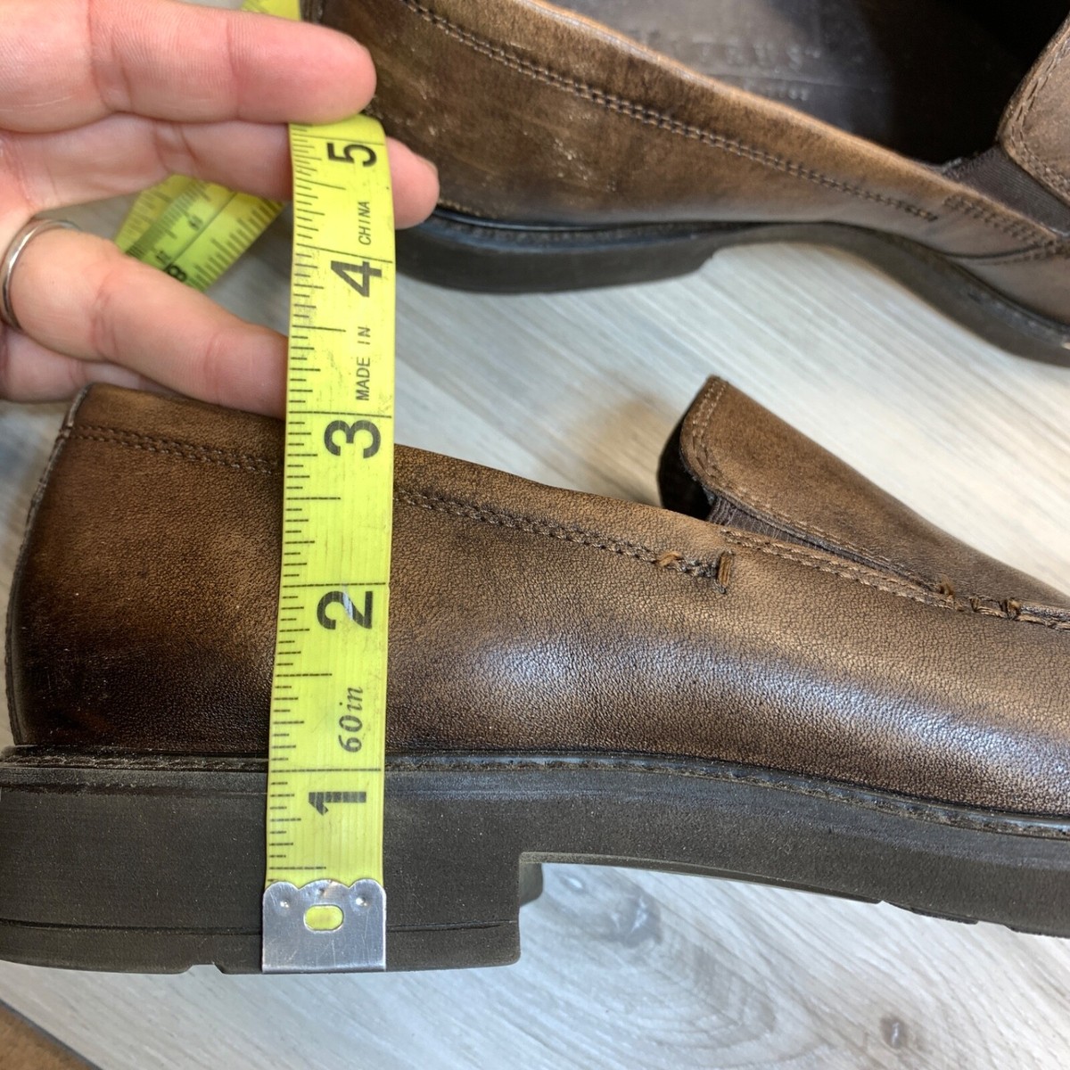 Ecco Vitrus III Apron Toe Slip On Leather Loafers Cocoa Brown size 12 Ecco Vitrus III Apron Toe Slip On Leather Loafer Amber Brown  main image 3