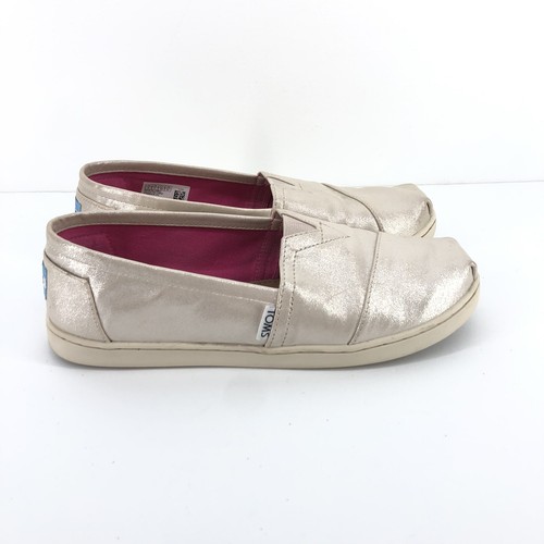 B39) TOMS Gold Glitter Iridescent Limited Size Y6 - Picture 2 of 6