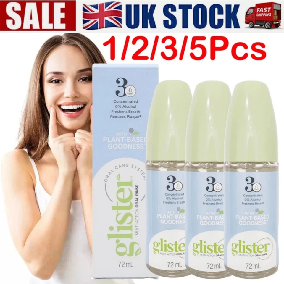 1-5X Amway Glister Concentrated Oral Rinse - Mouthwash - 72 ML New
