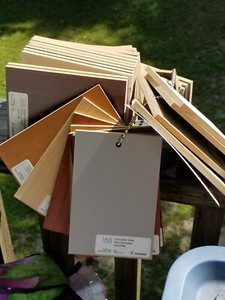 COLOR SAMPLE RING 4" X 6" UNIBOARD WOOD GRAIN EDGEBANDING FESSENDEN HALL