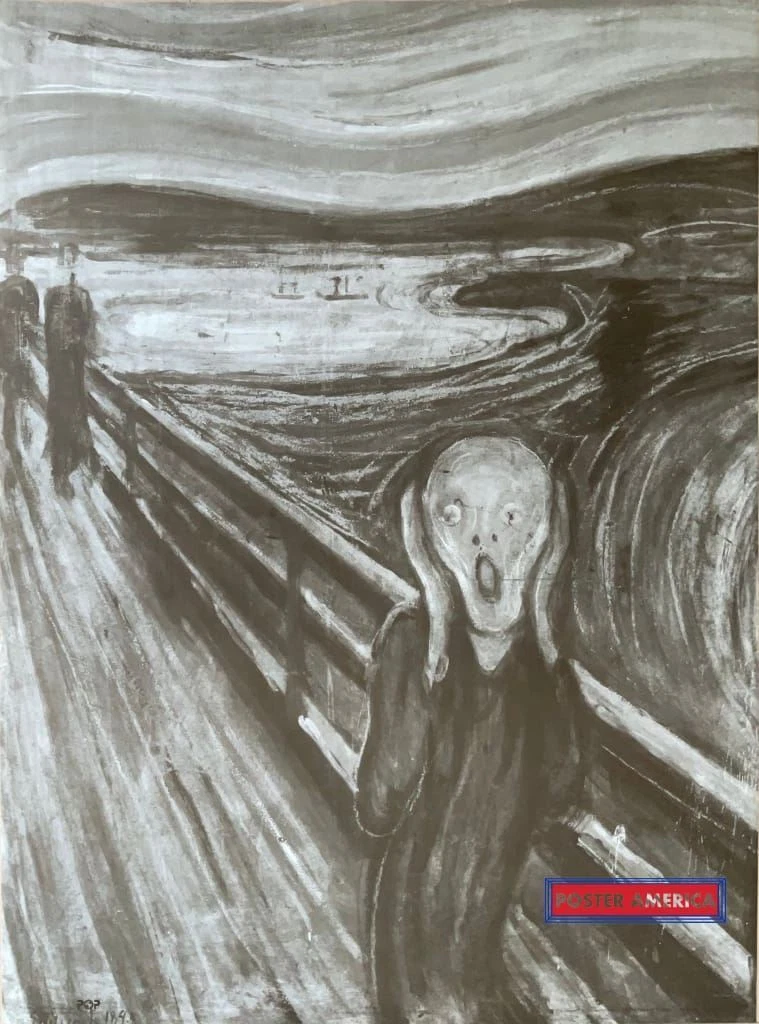 The Scream Painting Black And White