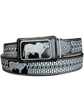 Cinto Vaquero Piteado Toro Cinto charro Bordado Western Embroidered Cowboy Belt