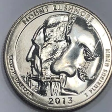 2013 S - Mount Rushmore National Park ATB Quarter Dollar Coin