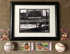 Don Larsen/Yogi Berra “1956 WS Perfect Game”, 2-Signed Balls, 1-8x10, 4-Cards