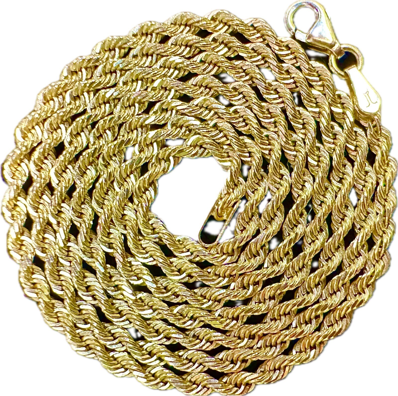 Jacoje 14k 585 Yellow Gold 2.5mm 22” 10.2g Rope Chain Necklace Box COA