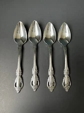 Set of 4 Oneida Community Stainless BRAHMS spoons grapefruit citrus spoons.