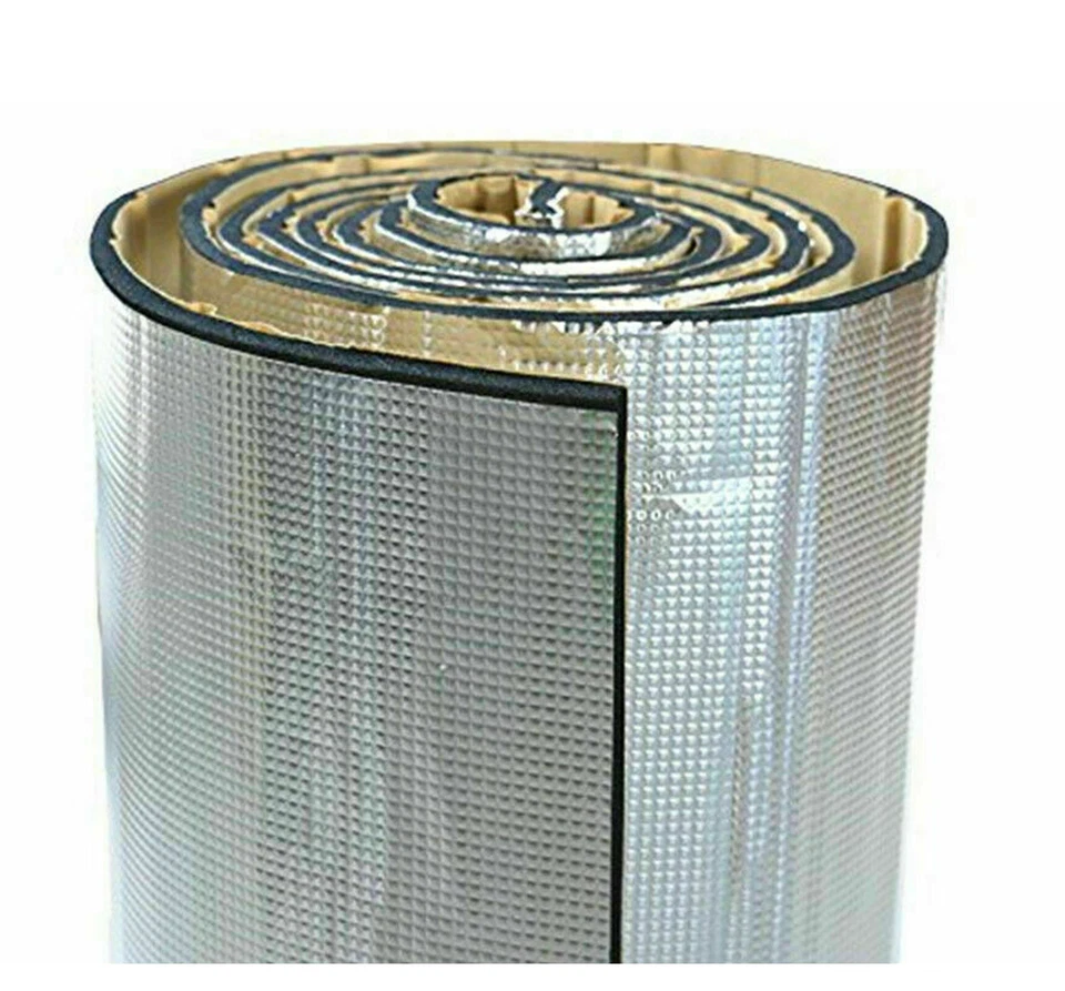 Almohadilla aislante protectora térmica capó motor alfombrilla amortiguador de sonido piso coche de 7 mm 39""X55"" Foto 3 de 4