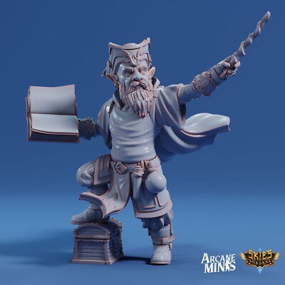 Gnome Wizard Pose 1 | Arcane Minis | D&D Miniature