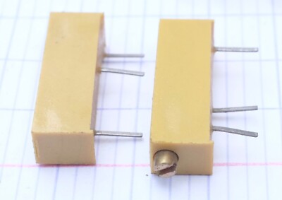 Lot De 2 Potentiomètres Spectrol 43P201 - 200 Ohm, 15 Tours - Neuf (stock Ancien)