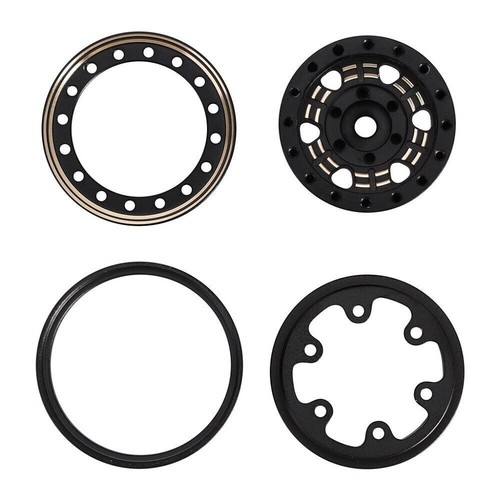 4 STCK. Messing 1,0 Zoll Beadlock Radfelgen für Axial SCX24 1/18 Traxxas TRX4M RC Raupe - Bild 4 von 16