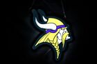 Minnesota Vikings 2D Led 20" Neon Sign Lamp Light Hanging Nightlight Decor Ey