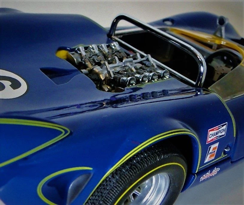 Race Car Vintage Classic Custom Concept Hot Rod Promo Model Carousel BLUE 1:18 - Image 3 of 4
