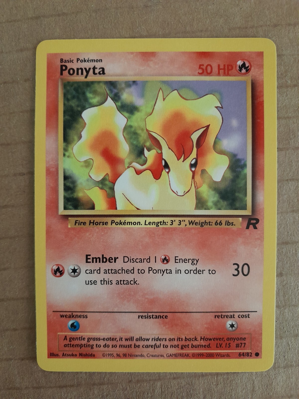Pokemon Ponyta 64/82 Team Rocket NM-Mt See Pictures