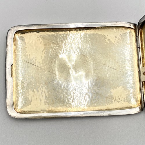 VTG 925 Sterling Silver Gold Wash Pocket Cigarette Case 420 Friendly 4.5"x3.25" - Picture 9 of 11