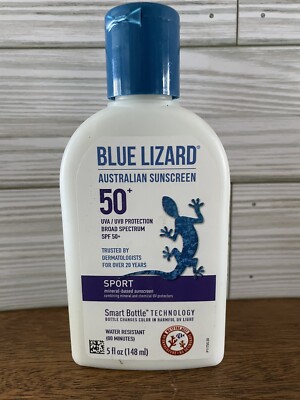 Blue Lizard Sport 50 SPF Australian Sunscreen 5oz New Exp 02/2023