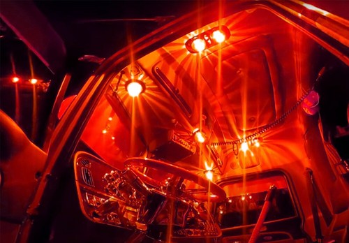 2X Red Watermelon Glass Lens Kit Light Incandescent Old Look Flush Mount 1 Wire - Picture 10 of 12