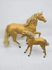 Vintage 1980 Mattel Barbie Doll DALLAS & DIXIE Western Horse & Pony Foal Brown