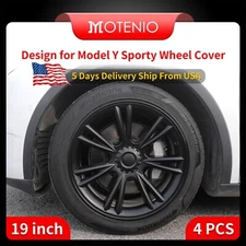 Design for Model Y (2020-2024) Wheel Covers 19 inch 4PCS Sporty Hubcap ABS Cover