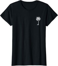 Hawaiian Beach Summer Vacation Women Men Palm Tree Ladies' Crewneck T-Shirt