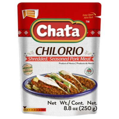 Chata Pork Chilorio 8.8oz Pack of 12 | Ready-to-Eat Shredded Seasoned Pork
