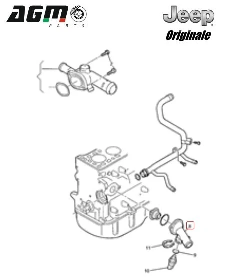 GRUPPO TERMOSTATO VANO ORIGINALE JEEP COMPASS PATRIOT 2,2 CRD 10-17 K68646414AA - Immagine 4 di 4