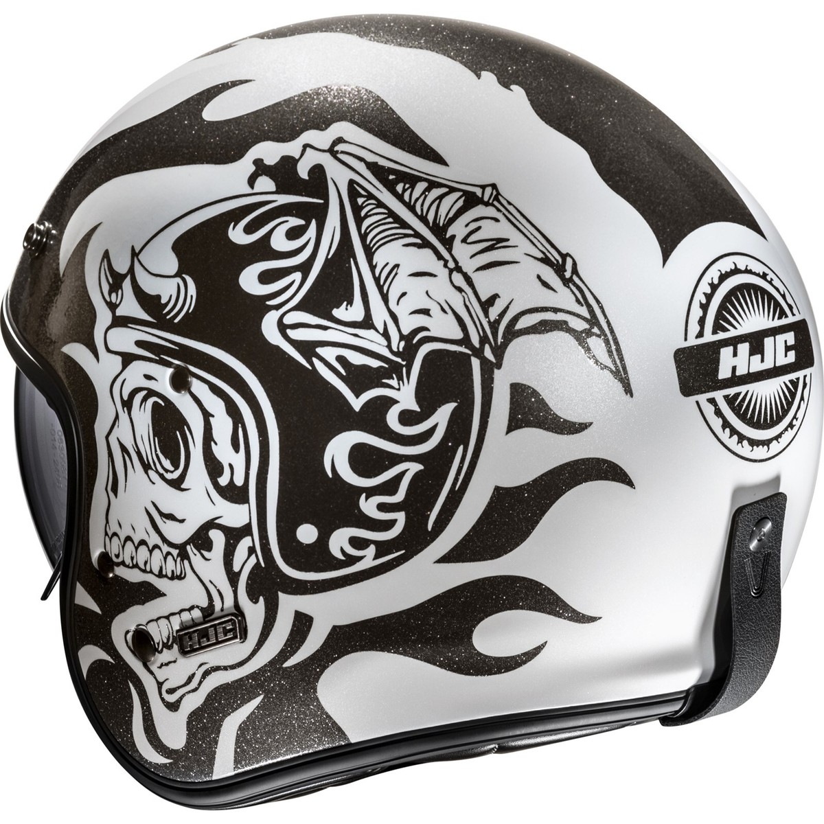 hjc arty jet helmet FG-Jet Open Face Motorcycle free interior with advanced SilverCool antibacterial fabric HJC - Helmet V31 Flame