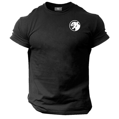 Jaguar T-Shirt Tasche Gym Kleidung Bodybuilding Training Workout Boxen MMA Top