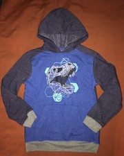 Cat  Jack Boys M 8-10 Blue Graphic Hoodie Sweatshirt Sweater Cozy Warm Lining