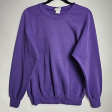 Vintage 90s Lee Midweight Cotton Blend Purple Mens Large Long Sleeve Sweatshirt