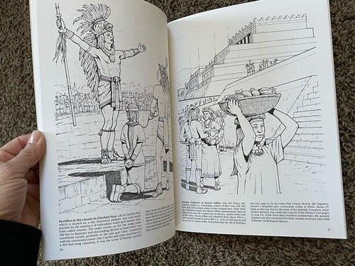 Life in Ancient Mexico Coloring Book (Dover History Coloring Book) - GOOD - Foto 6 di 8