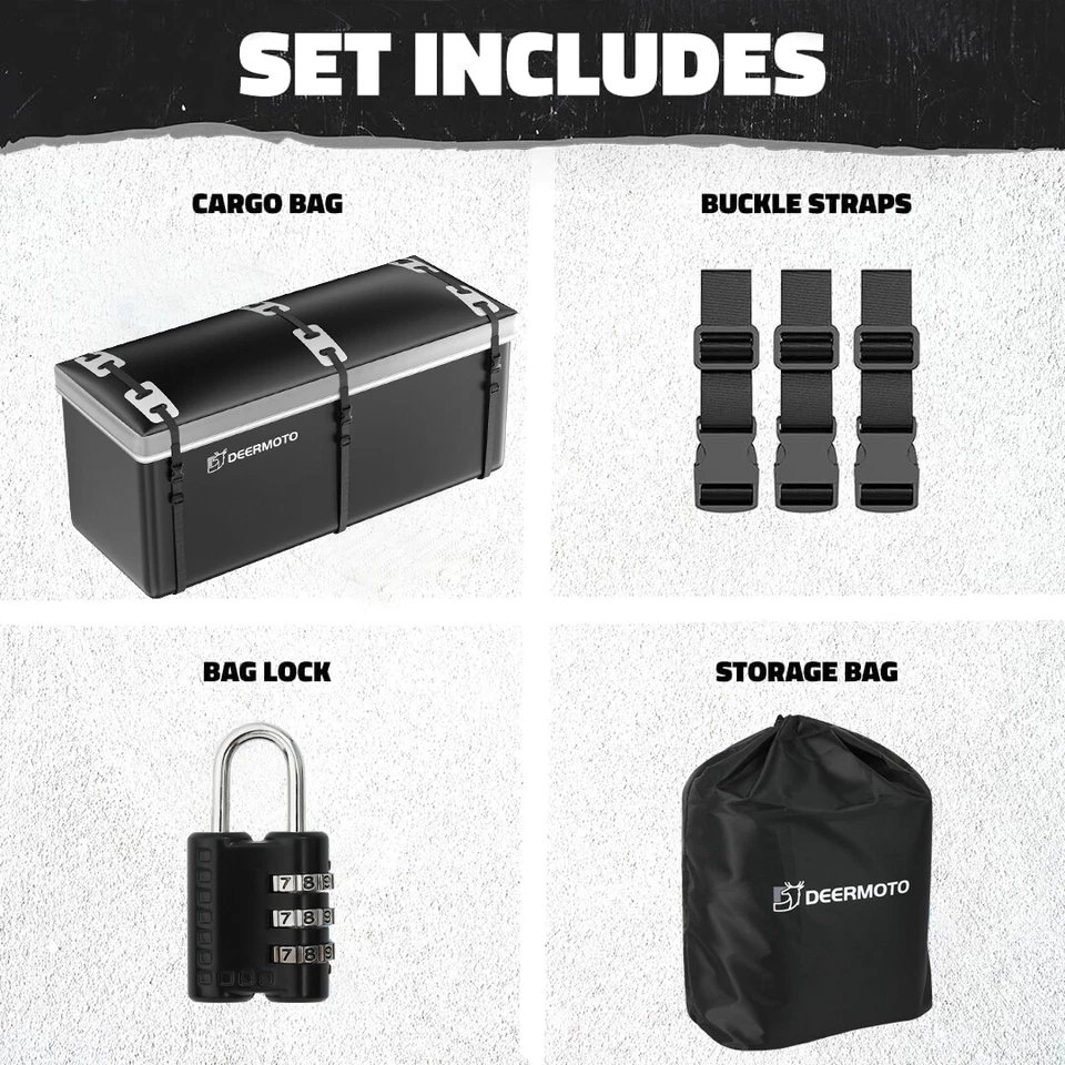 For JEEP Grand Cherokee 15cu ft Trailer Tow Hitch Mount Cargo Carrier Tail Bag Foto 3 de 4