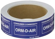 6- Rolls - Blue Consumer Commodity ORM-D-AIR Label - 1 3/8" x 2 1/4" - 500 ct ea