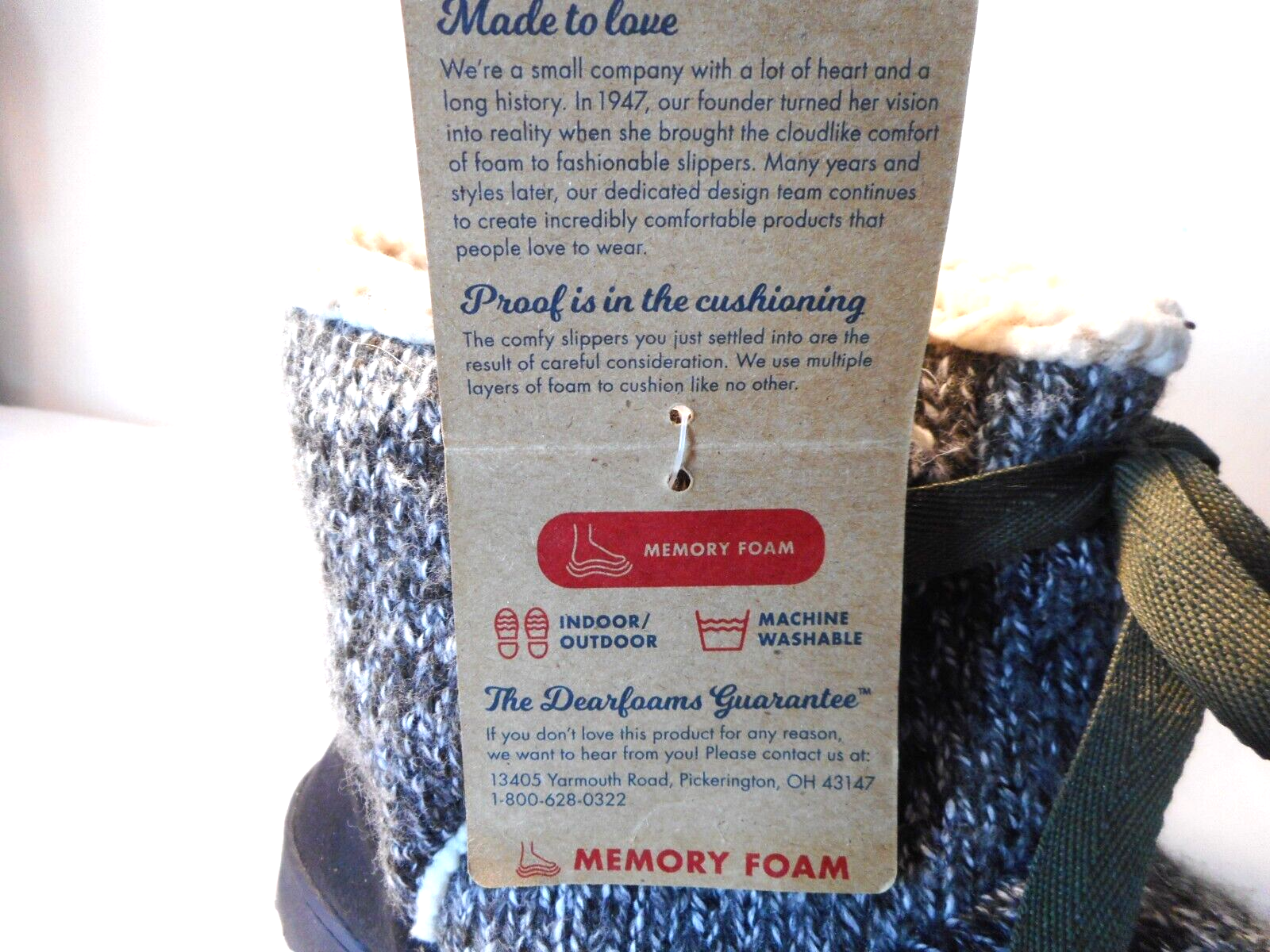 SAOLA Dearfoams Memeory stivali ciabatte da interno esterno suola battistrada XL 11 12 nuovi con etichette