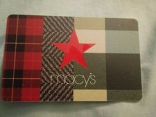 Plastic Macy's Store Gift Card - $0.00 BALANCE COLLECTOR'S PIECE ONLY - Plaids