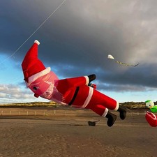 5m Santa Claus Kite Nylon Line Laundry Kite Soft Inflatable Show Kite with Bag