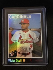 🔥Victor Scott II 2024 Topps Archives #105 Black Foilboard SP Cardinals RC