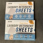 Lot Of 2 Active Laundry Detergent Sheets Eco Washing Strips 160 Loads In Total 