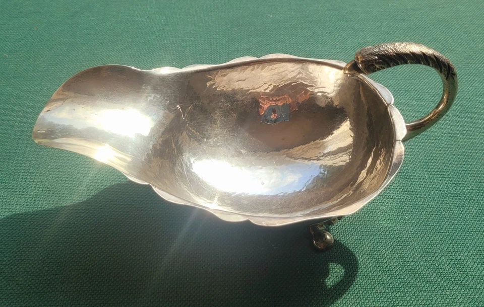 Salsa japonesa de plata esterlina 950 vintage barco figura mango de pájaro, martillo manual Foto 3 de 4