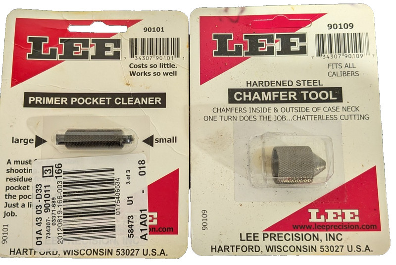 Lee Chamfer Tool 90109 and Lee Primer Pocket Cleaner  90101