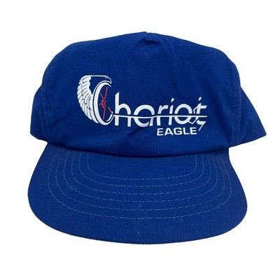 Vintage Chariot Eagle Snapback Trucker Hat Cap Made in USA Blue VTG