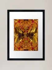Baguette Rectangle Cut Orange Garne Framed Wall Art Poster Canvas Print Picture