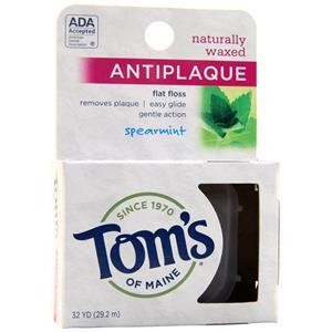 Плоская зубная нить Toms Of Maine Antiplaque с мятой 1 шт.