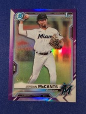2021 Bowman Draft - Chrome Jordan McCants #BDC-26 Purple Refractor /250 (RC)