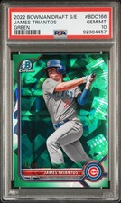 James Triantos 2022 Bowman Draft Chrome Sapphire #BDC166 Green /50 PSA 10