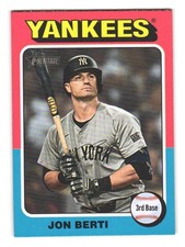 2024 Topps Heritage #655 JON BERTI New York Yankees