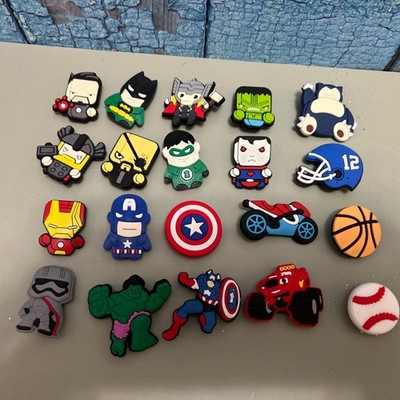 20 Superhero Shoe Charms Decorations for Crocs Accessories for Kids Toys Gift